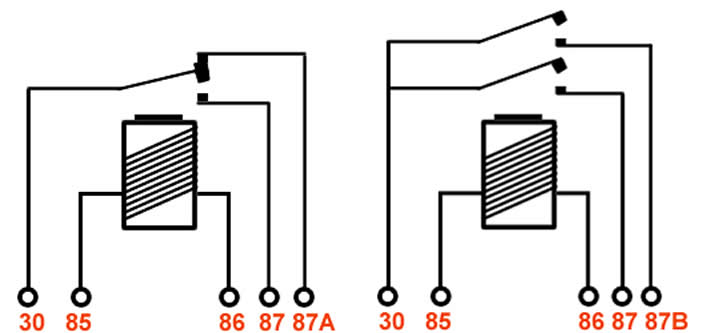 5 pin  relay change over